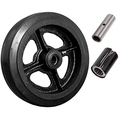 Casterhq 8"x2" Rubber ON CAST Iron Wheel, 650 LBS Capacity, Replacement Ca RCI8X21